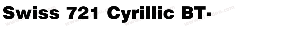 Swiss 721 Cyrillic BT字体转换